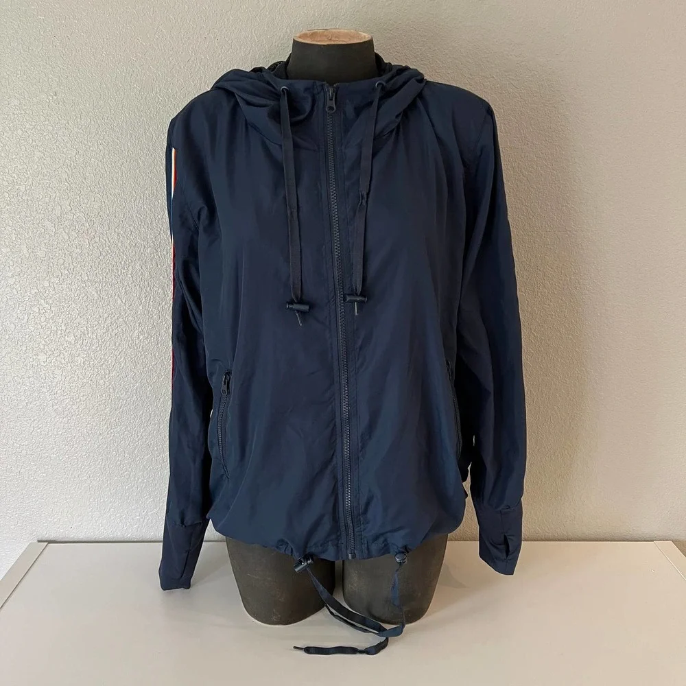 ZYIA Athletic Rainbow Stripe Zip Jacket Women’s Large - Picture 3 of 8